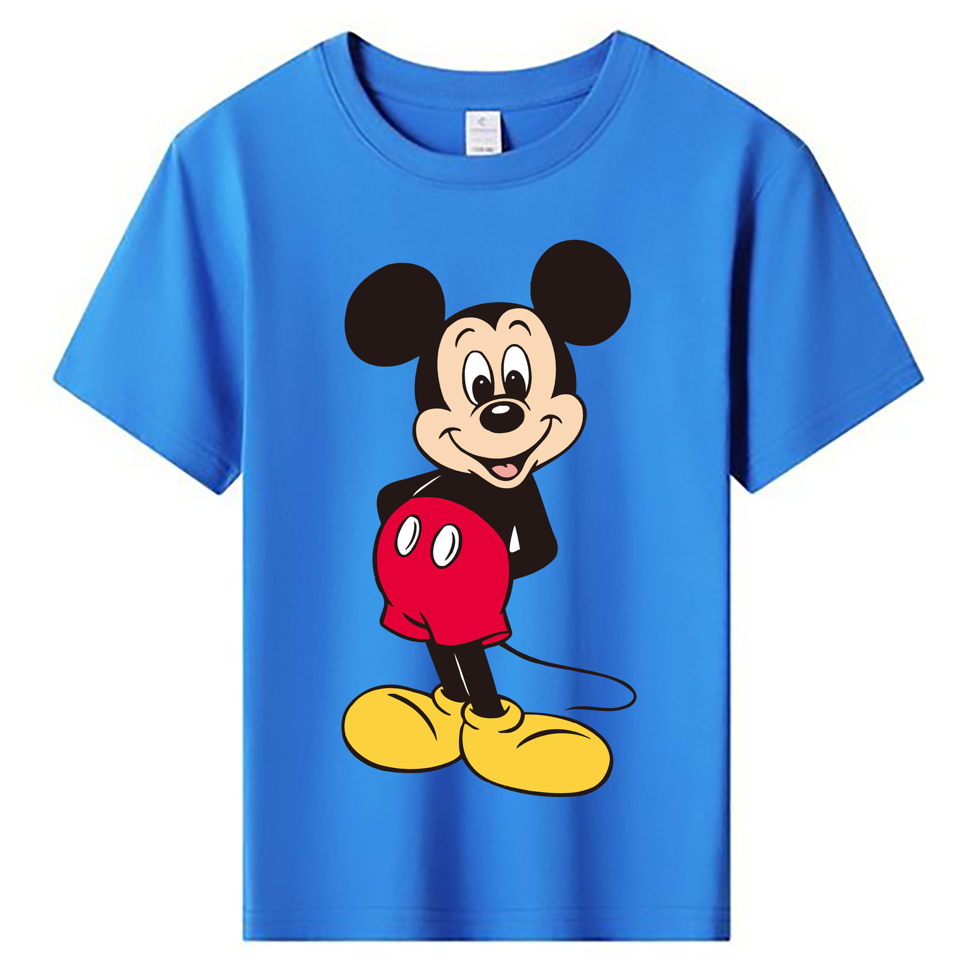 ミッキーマウス Mickey Mouse 綿100％キッズTシャツ（フロントプリント）